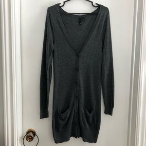 H&M LONG GRAY CARDIGAN